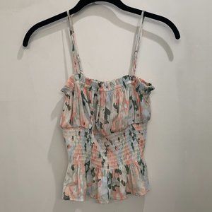 Glassons Ruched Waist Floral Satin Cami
